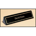 Black Piano-finish Nameplate (9.5" x 2.5" x 2")